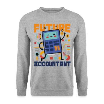 Accountant Bookkeeper Accounting - Unisex Sweatshirt - salt & pepper - Front - Alina (178cm) & Michal (187cm)