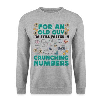 Accountant Bookkeeper Accounting - Unisex Sweatshirt - salt & pepper - Front - Alina (178cm) & Michal (187cm)