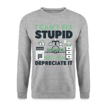 Accountant Bookkeeper Accounting I - Unisex Sweatshirt - salt & pepper - Front - Alina (178cm) & Michal (187cm)