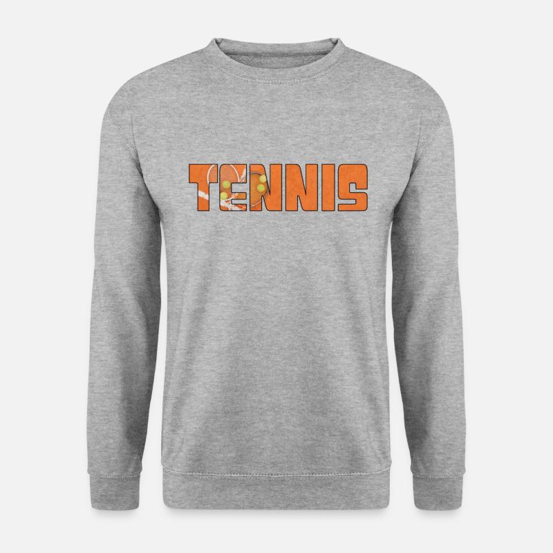 Tennis - Unisex Pullover - Weißgrau meliert