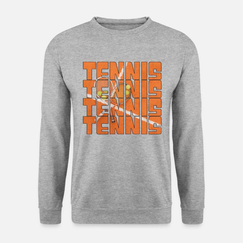 Tennis - Unisex Pullover - Weißgrau meliert