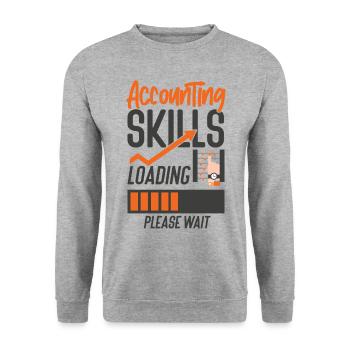 Accountant Bookkeeper Accounting - Unisex Sweatshirt - salt & pepper - Front - Alina (178cm) & Michal (187cm)