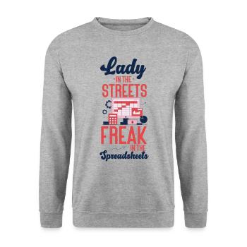 Accountant Bookkeeper Accounting - Unisex Sweatshirt - salt & pepper - Front - Alina (178cm) & Michal (187cm)
