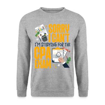 Accountant Bookkeeper Accounting - Unisex Sweatshirt - salt & pepper - Front - Alina (178cm) & Michal (187cm)