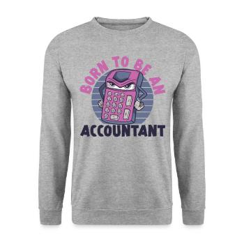 Comptable Comptable Comptable - Sweat-shirt Unisexe - gris chiné - Devant - Alina (178cm) & Michal (187cm)