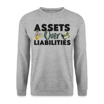 Accountant Bookkeeper Accounting - Unisex Sweatshirt - salt & pepper - Front - Alina (178cm) & Michal (187cm)