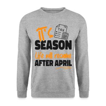 Accountant Bookkeeper Accounting - Unisex Sweatshirt - salt & pepper - Front - Alina (178cm) & Michal (187cm)
