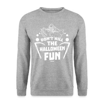Halloween with the Grim Reaper gift - Unisex Sweatshirt - salt & pepper - Front - Alina (178cm) & Michal (187cm)