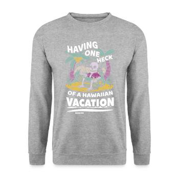Hawaii - Unisex Sweatshirt - salt & pepper - Front - Alina (178cm) & Michal (187cm)