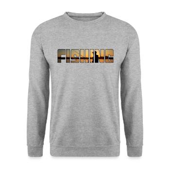 Angling - Unisex Sweatshirt - salt & pepper - Front - Alina (178cm) & Michal (187cm)