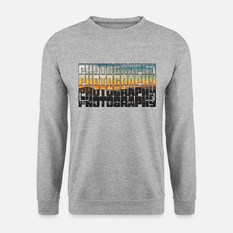 Fotografie - Unisex Pullover - Weißgrau meliert