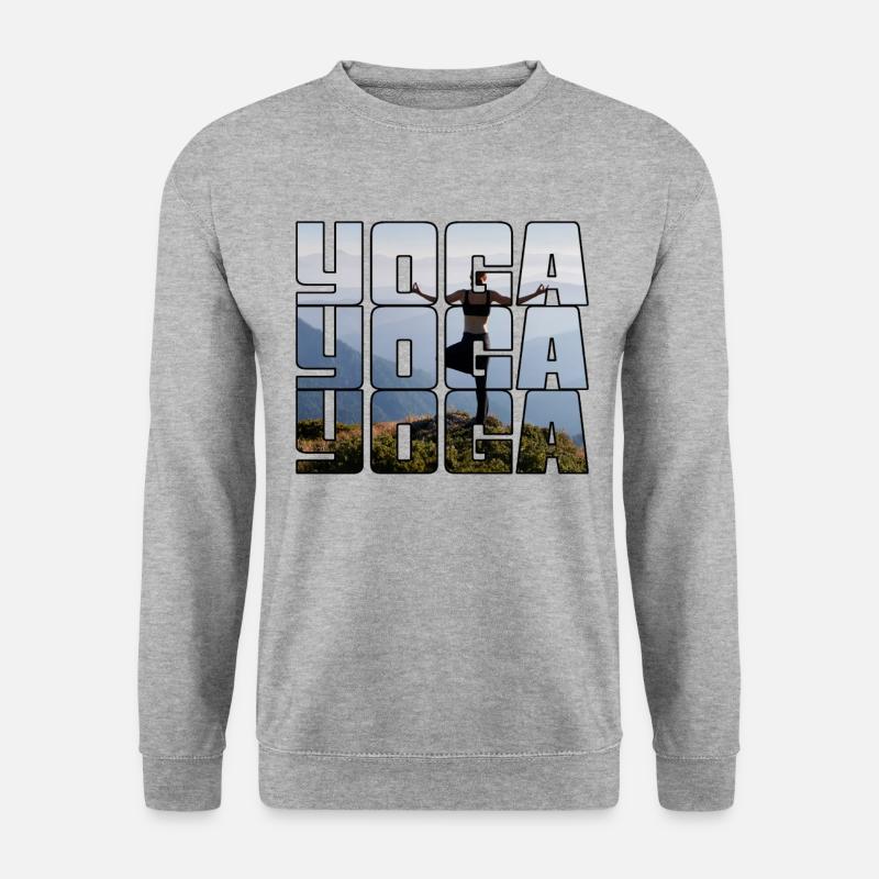 Yoga - Unisex Pullover - Weißgrau meliert