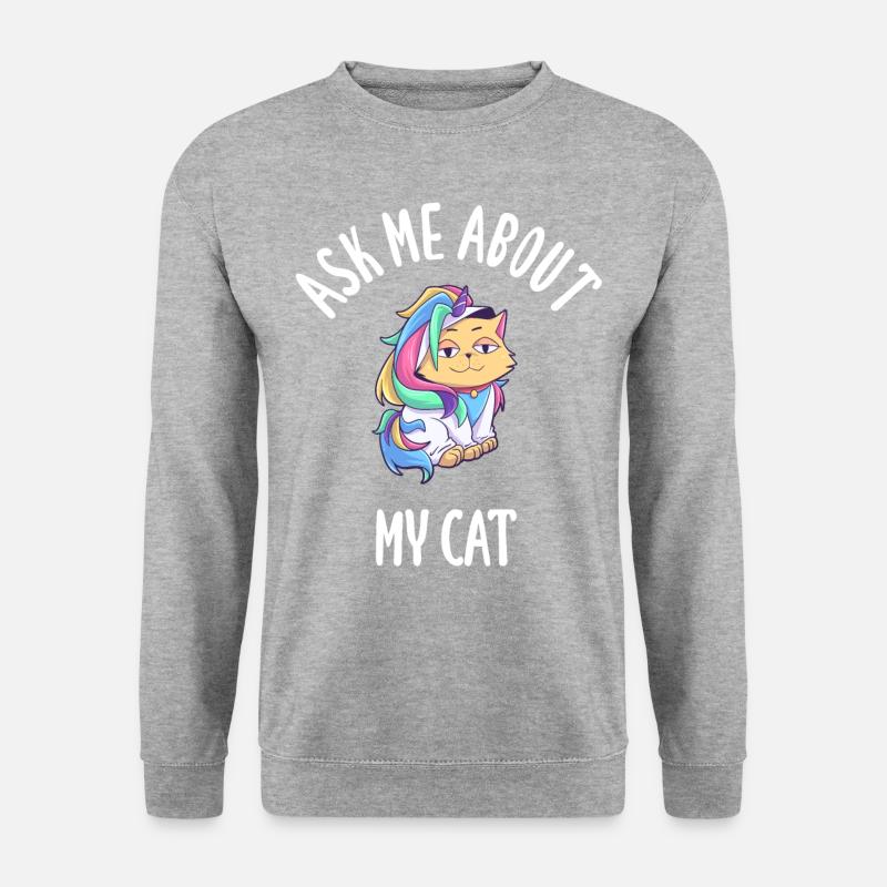 Ask Me About My Cat - Unisex Sweatshirt - salt & pepper