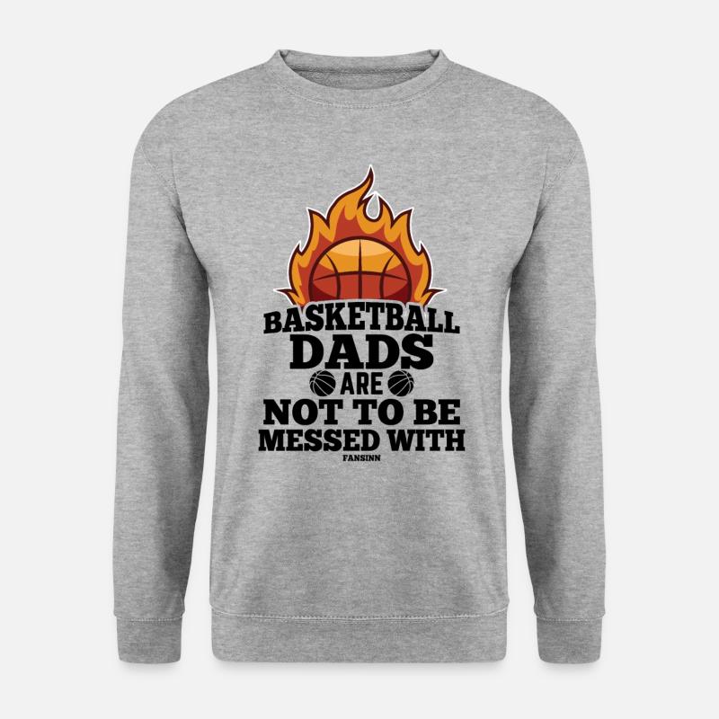 Basketball Vater - Unisex Pullover - Weißgrau meliert