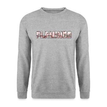 Flamant - Sweat-shirt Unisexe - gris chiné - Devant - Alina (178cm) & Michal (187cm)