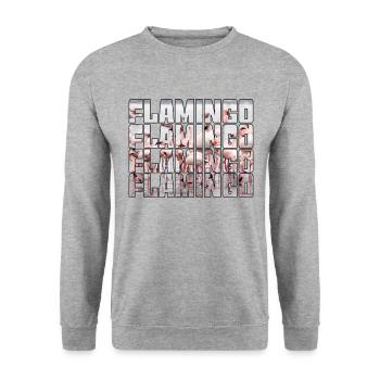 Flamant - Sweat-shirt Unisexe - gris chiné - Devant - Alina (178cm) & Michal (187cm)