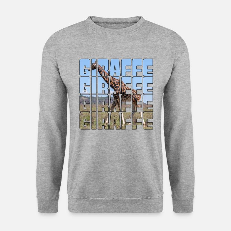 Giraffe - Unisex Pullover - Weißgrau meliert