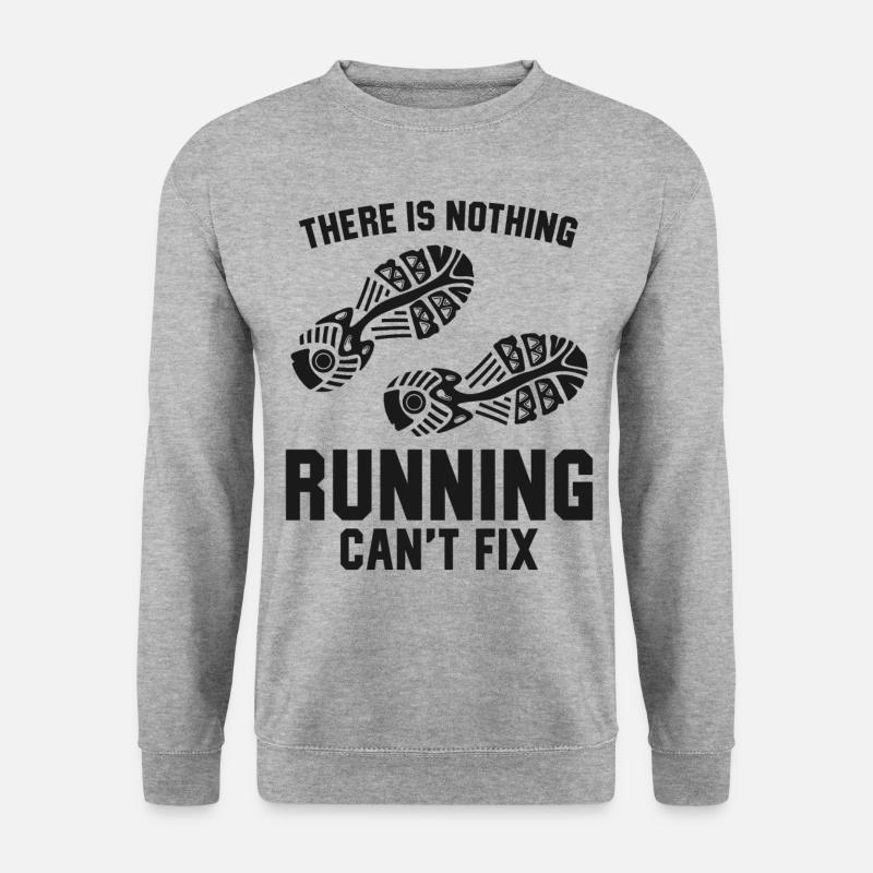 Running Runner Half Marathon - Unisex Pullover - Weißgrau meliert