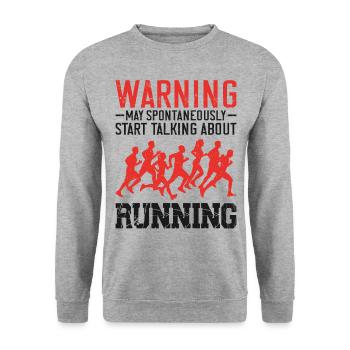 Running Runner Half Marathon - Unisex Sweatshirt - salt & pepper - Front - Alina (178cm) & Michal (187cm)