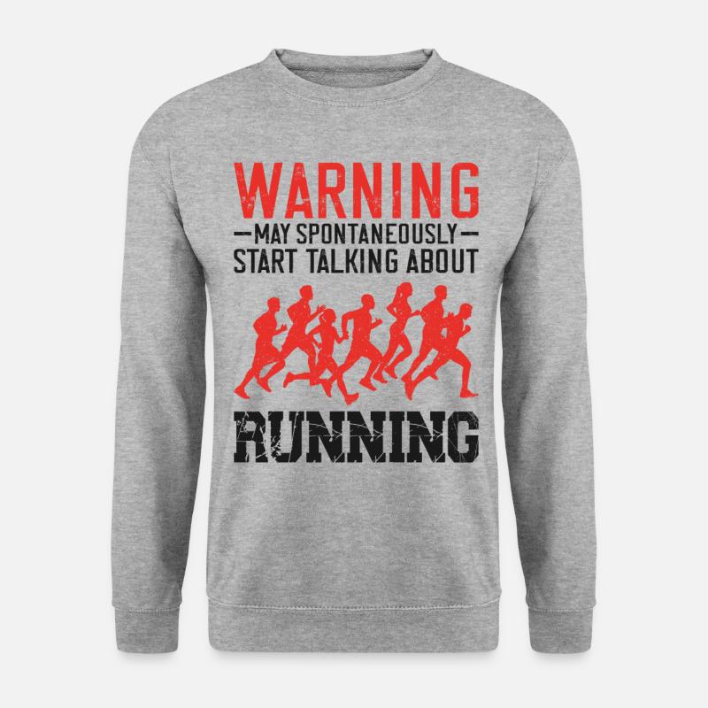Running Runner Half Marathon - Unisex Pullover - Weißgrau meliert