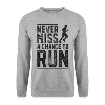 Running Runner Half Marathon - Unisex Sweatshirt - salt & pepper - Front - Alina (178cm) & Michal (187cm)