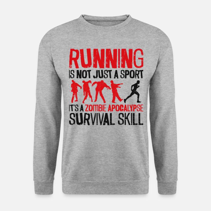 Running Runner Half Marathon - Unisex Pullover - Weißgrau meliert