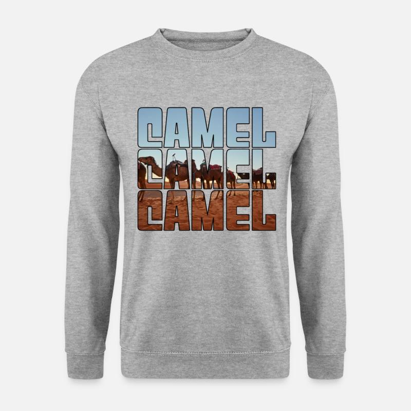 Kamel - Unisex Pullover - Weißgrau meliert