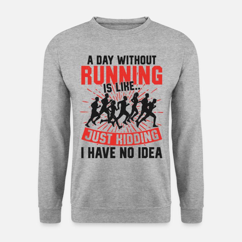 Running Runner Half Marathon - Unisex Pullover - Weißgrau meliert
