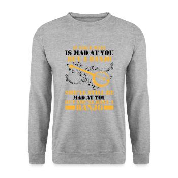 Aber Sie Werden Einen Banjo-musiker Haben, Der - Unisex Pullover - Weißgrau meliert - Vorne - Alina (178cm) & Michal (187cm)