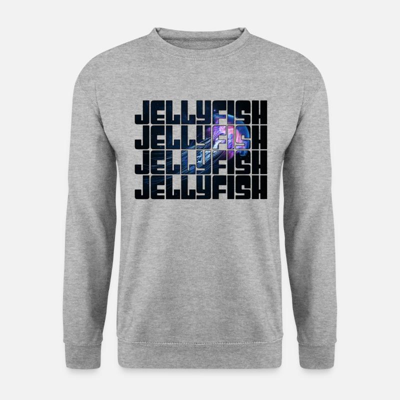 Qualle - Unisex Pullover - Weißgrau meliert