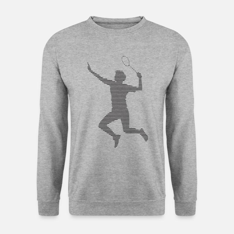 Badminton - Unisex Pullover - Weißgrau meliert