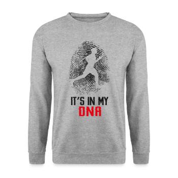 Running Runner Semi-Marathon - Sweat-shirt Unisexe - gris chiné - Devant - Alina (178cm) & Michal (187cm)