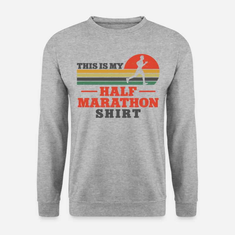 Running Runner Half Marathon - Unisex Sweatshirt - salt & pepper