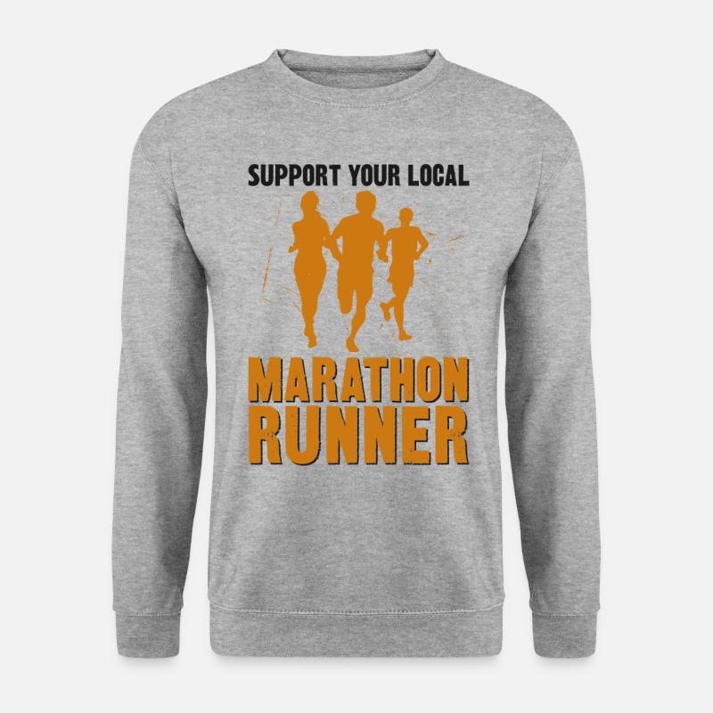 Running Runner Half Marathon - Unisex Sweatshirt - salt & pepper