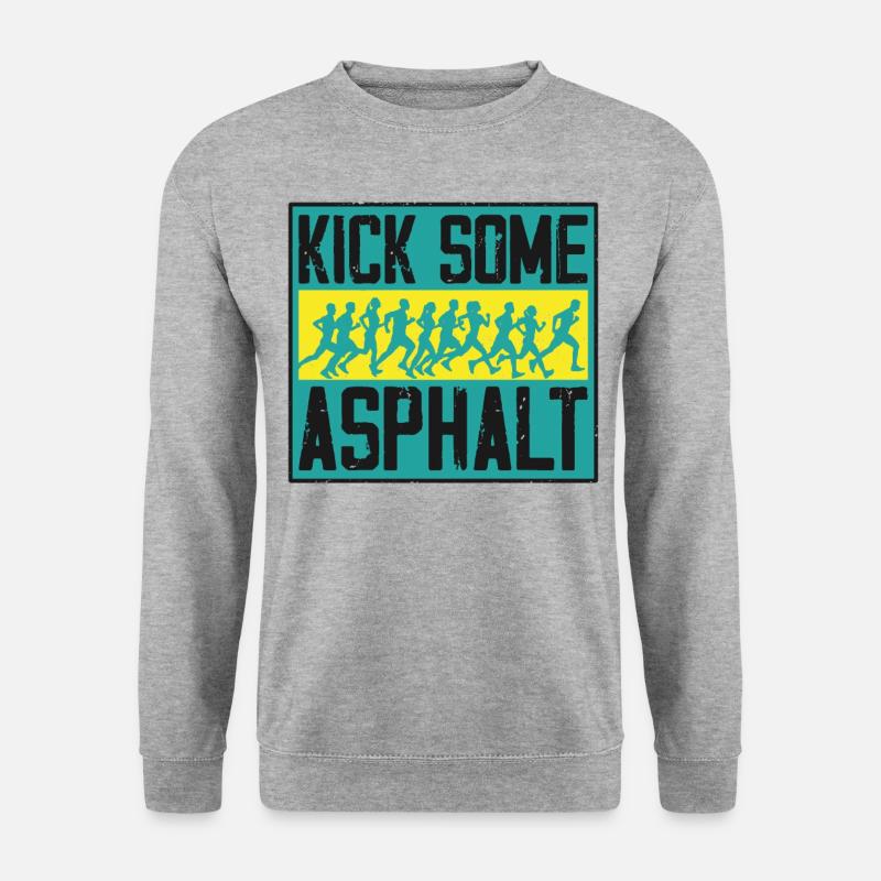 Running Runner Half Marathon - Unisex Pullover - Weißgrau meliert