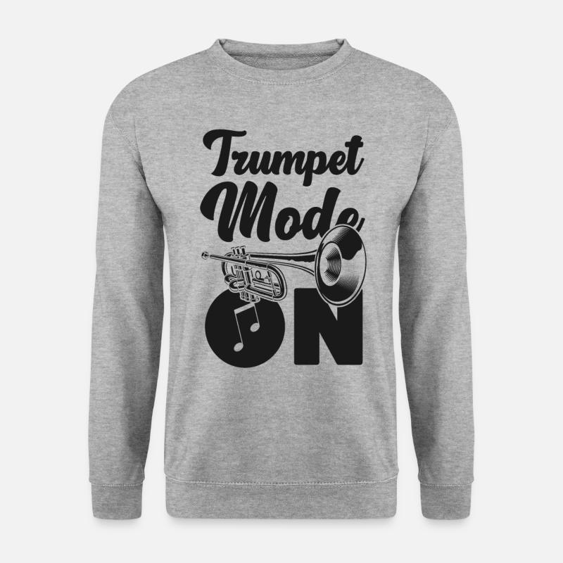 Trumpet Player Trumpet Mode On - Unisex Pullover - Weißgrau meliert