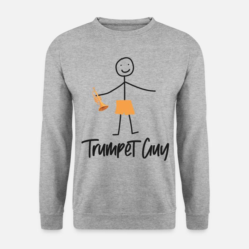 Trumpet Player Minimalistic - Unisex Sweatshirt - salt & pepper