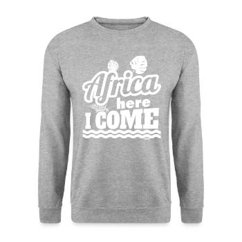 Afrique - Sweat-shirt Unisexe - gris chiné - Devant - Alina (178cm) & Michal (187cm)