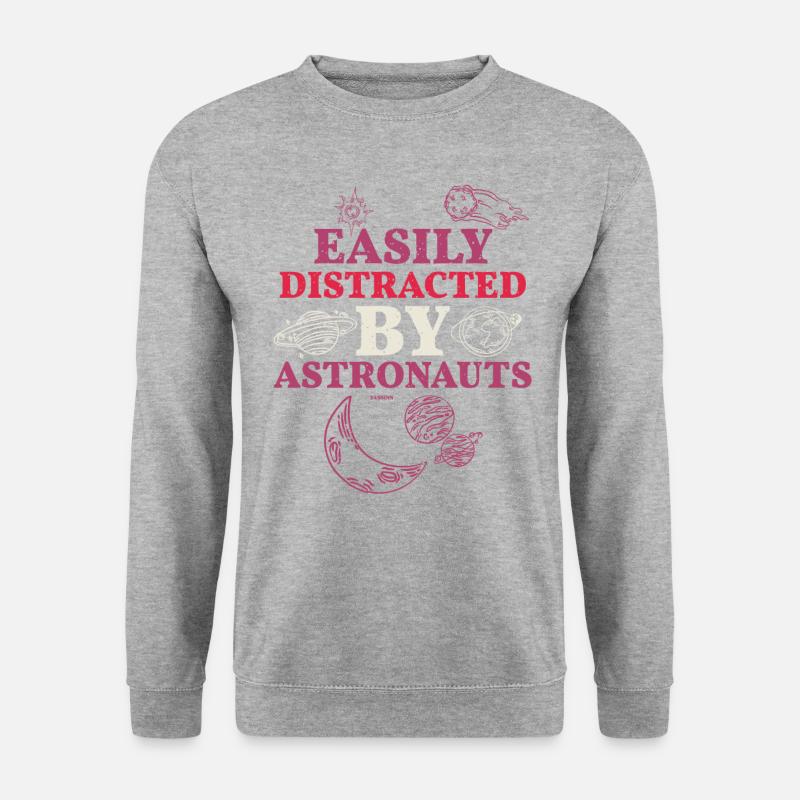 simply distracted by astronauts - Unisex Sweatshirt - salt & pepper