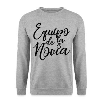 Equipo dela Novia Team Bride Wedding Bridesmaid - Unisex Sweatshirt - salt & pepper - Front - Alina (178cm) & Michal (187cm)