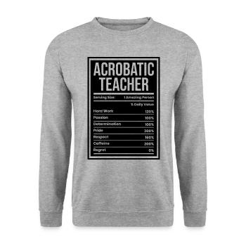 Acrobatics Teacher Serving Size Acrobat Gymnastics - Unisex Pullover - Weißgrau meliert - Vorne - Alina (178cm) & Michal (187cm)