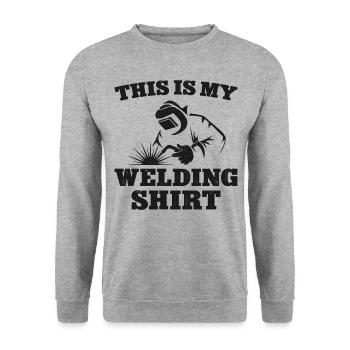 Soudeur Soudeur Vintage C’est mon - Sweat-shirt Unisexe - gris chiné - Devant - Alina (178cm) & Michal (187cm)