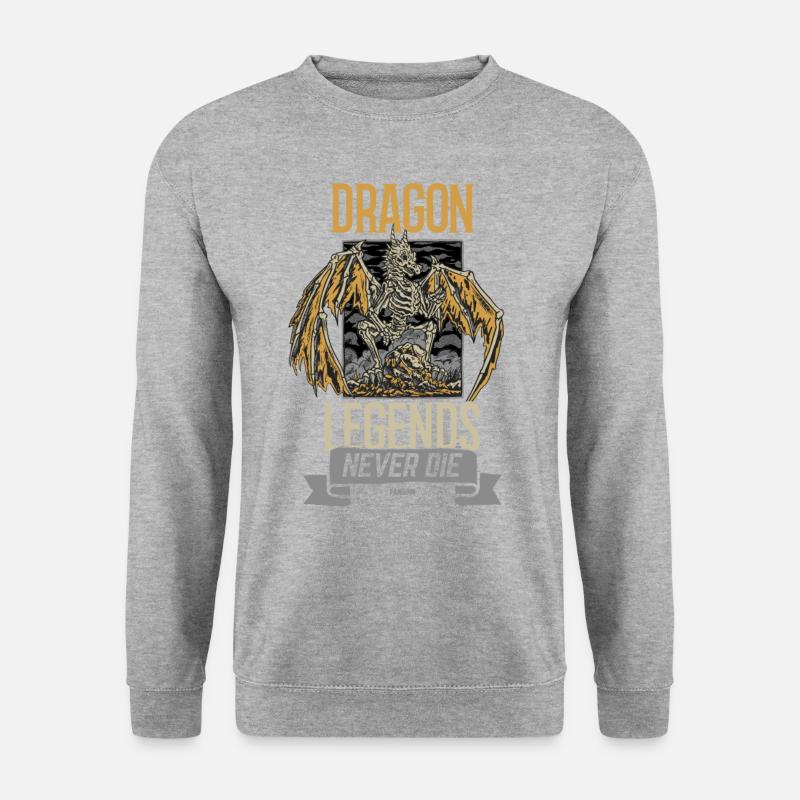 Dragon Legends Never Die - Unisex Sweatshirt - salt & pepper