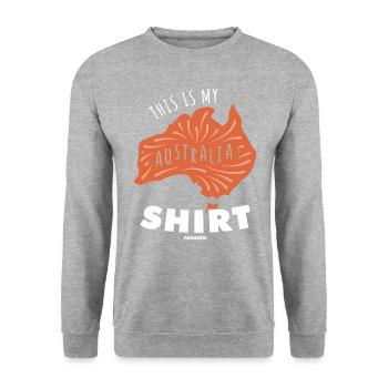 This Is My Australia Shirt - Unisex Sweatshirt - salt & pepper - Front - Alina (178cm) & Michal (187cm)