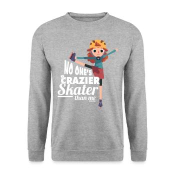 Personne n’est plus fou que moi - Sweat-shirt Unisexe - gris chiné - Devant - Alina (178cm) & Michal (187cm)