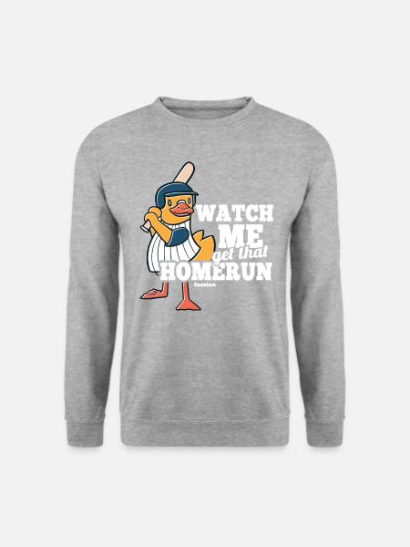 Duck Bird Baseball Gift - Unisex Sweatshirt - salt & pepper