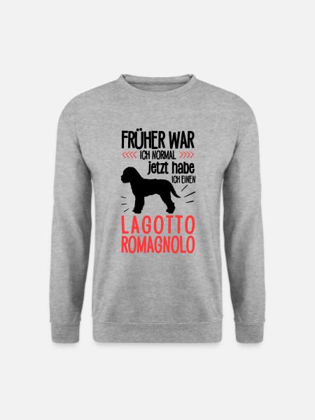 Lagotto Romagnolo früher normal Trüffelhund - Unisex Pullover - Weißgrau meliert