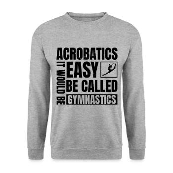Evolution Graphic Gymnast Gymnastics Acrobat Acrob - Unisex Pullover - Weißgrau meliert - Vorne - Alina (178cm) & Michal (187cm)