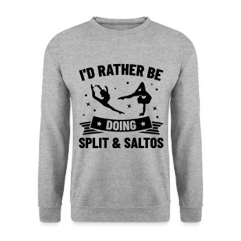 If Acrobats Would Be Easy Acrobatics Acrobat Gymna - Unisex Pullover - Weißgrau meliert - Vorne - Alina (178cm) & Michal (187cm)