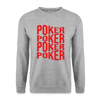 poker - Unisex Sweatshirt - salt & pepper - Front - Alina (178cm) & Michal (187cm)